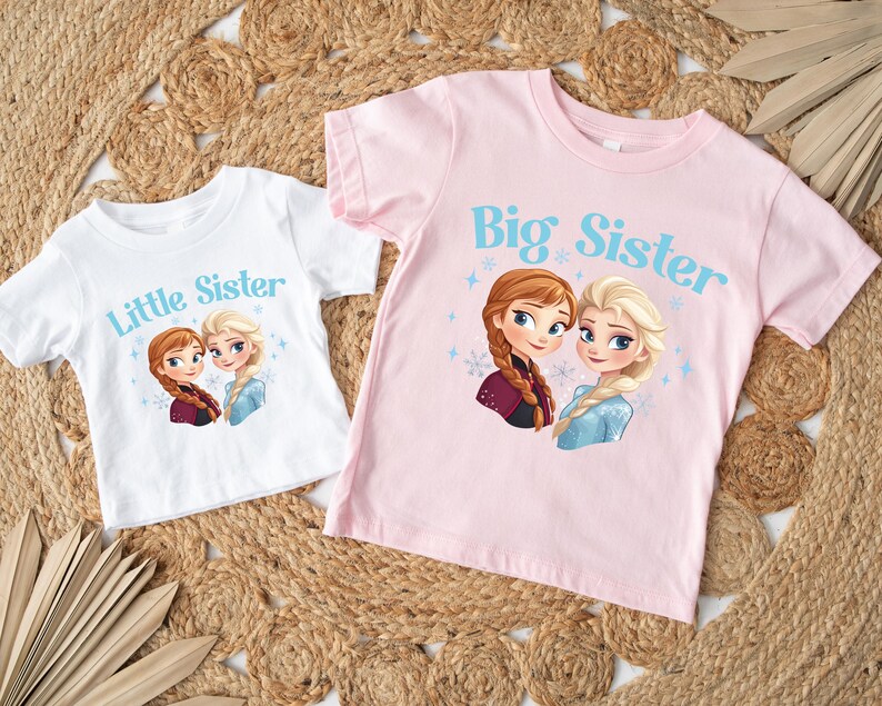 Frozen Sisters Shirt, Disney Big and Little Sister Matching Tee, Elsa and Anna Family Sweatshirt, Frozen Siblings Gİft