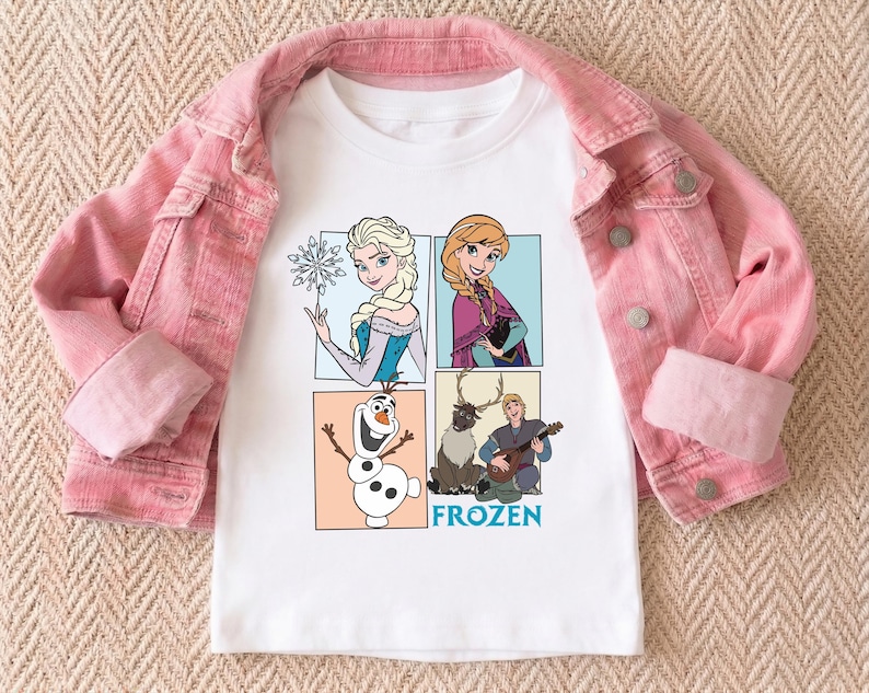 Frozen Elsa Anna Kids Shirt, Disney Trip Tee, Princess Girls Gift, Disneyland Vacation Sweatshirt, Frozen Olaf Toddler T-shirt image 1