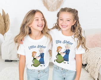 Elsa Anna Sisters Shirt, Disney Big and Little Sister Matching Tee, Frozen Family Sweatshirt, Frozen Siblings Gİft, Princess Sisters Tee