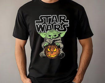 Star Wars Halloween Shirt, Baby Yoda Kürbis Saison T-Shirt, Disney Süßes oder Saures Sweatshirt, Galaxy's Edge Gruseliger Hoodie