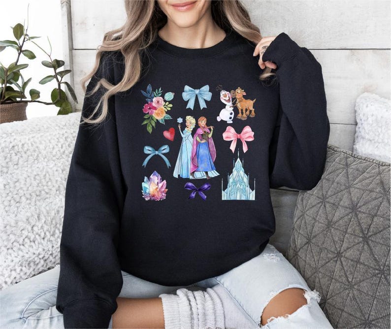 Disney Frozen Shirt, Elsa And Anna Besties T-shirt, Coquette Bow Tee, Princess Trip Sweatshirt, Walt Disney World Shirt