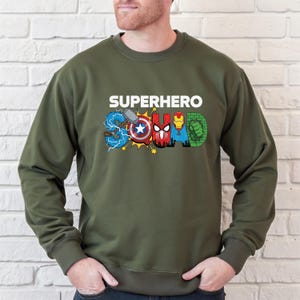 Superhero Squad Shirt, Marvel Group Matching Tee, Avengers Kids Sweatshirt, Spiderman Squad Hoodie, Disney Iron Man Gift Tees