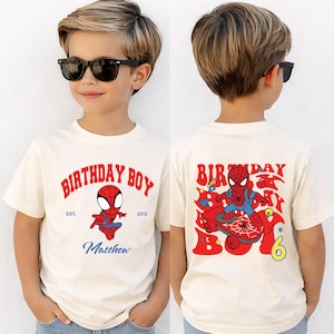 Spiderman Birthday Shirt, Superhero Boys Birthday Gift, Spider Party Sweatshirt, Custom Spider Man Kids Tee, Avengers Birthday Pullover