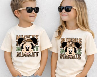 Disney Safari Shirts, Animal Kingdom Sweatshirt, Mickey Wild Trip Tee, Minnie Safari Kids Tees, Disneyland Adventure Pullover