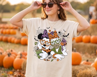 Minnie und Daisy Halloween Shirt, Bester Freund T-Shirt, Disney Maus Geist Sweatshirt, Kürbis Mädchen Geschenk T-Shirts