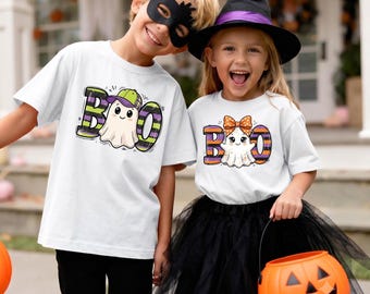 Halloween Boo Ghost Shirt, passendes Cousin Spooky Season Tee, Kleinkind Boy Ghoul Sweatshirt, Süßes oder Saures Gİft