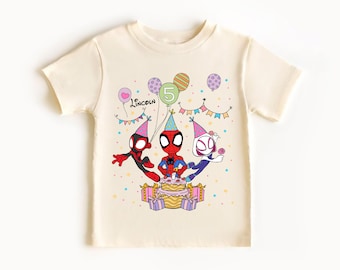 Spidey Birthday Tee, Disney Spiderman Kids T-shirt, Ghost Spider Party Sweatshirt, Custom Disneyworld Hero Kids Birthday Gift