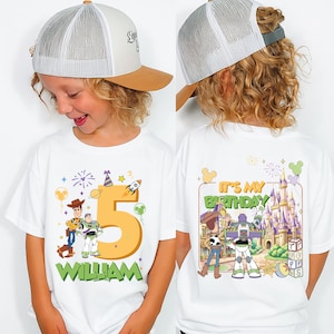 Personalized Toy Story Birthday Shirt, Woody Buzz Boy Birthday Tee, Pixar Birthday Party Tees, Lightyear Toddler Kids Sweatshirt