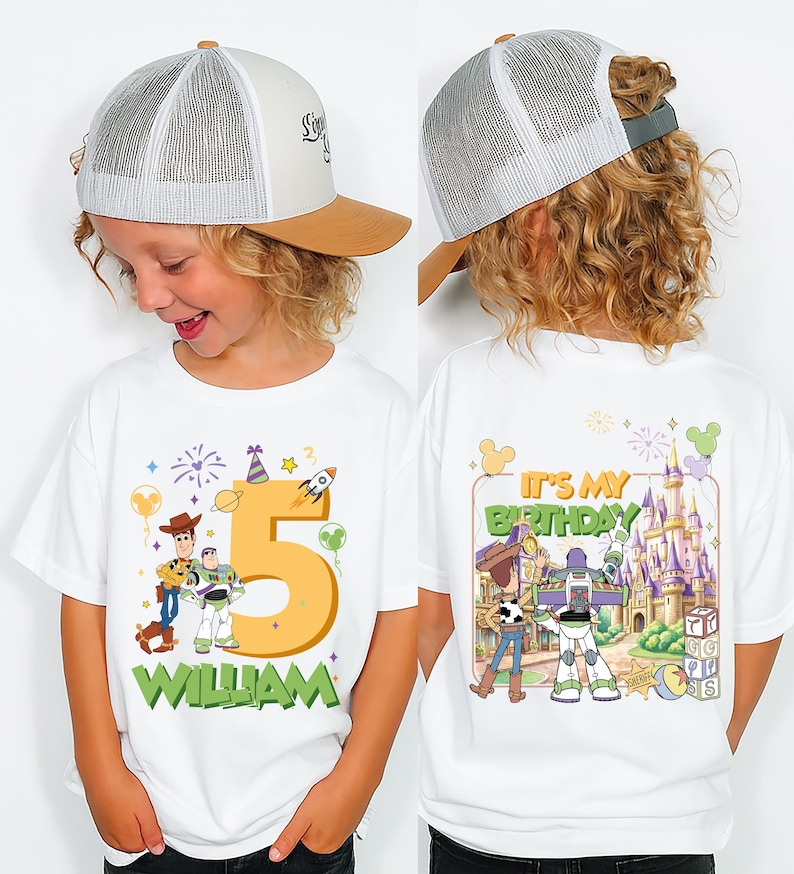 Personalized Toy Story Birthday Shirt, Woody Buzz Boy Birthday Tee, Pixar Birthday Party Tees, Lightyear Toddler Kids Sweatshirt