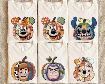 Disney Micky Kürbis Shirt, Halloween Familie T-Shirt, Pooh Bär Herbst Tees, Spooky Stitch Kinder Sweatshirt, Disneyland Herbst Spielzeug Geschichte