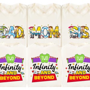 Custom Toy Story Birthday Shirt, Two Infinity and Beyond Tee, Disney Birthday Family Sweatshirt, Buzz Lightyear Second Birthday Party Gift