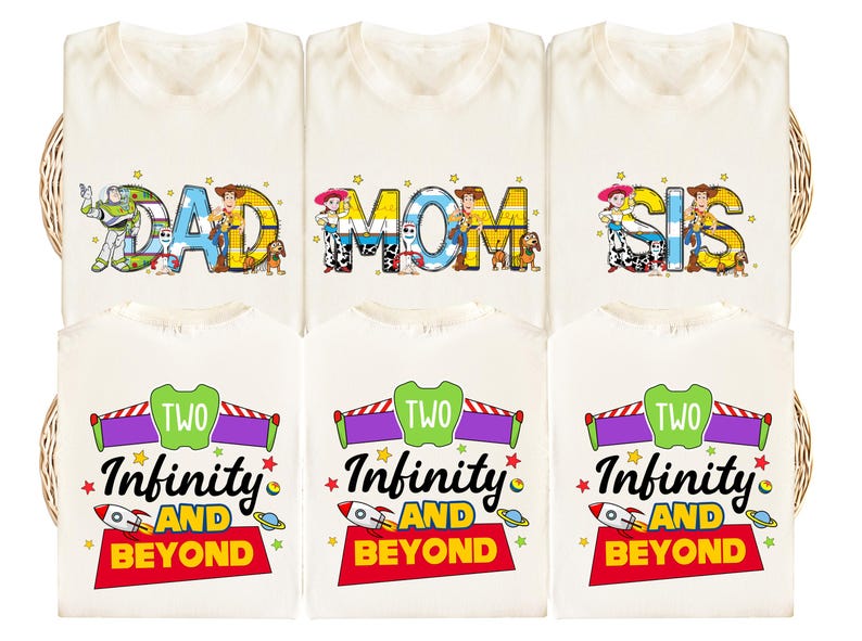 Custom Toy Story Birthday Shirt, Two Infinity and Beyond Tee, Disney Birthday Family Sweatshirt, Buzz Lightyear Second Birthday Party Gift