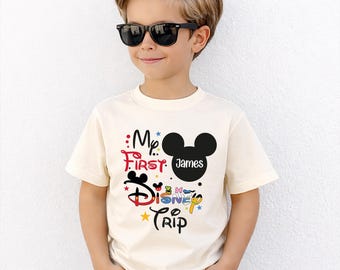 My First Disney Trip Shirt, Mickey Minnie 1st Disneyland Vacation Tee, Custom Mouse Kids Trip Sweatshirt, WDW Toddler Trip Pullover