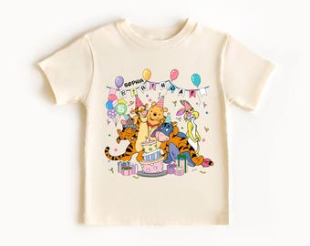 Winnie Puuh Geburtstag Shirt, Disney Custom Bär T-Shirt, Eeyore Geburtstag Sweatshirt, Ferkel ersten Geburtstag Party T-Shirt, Tigger Jungen Geschenk