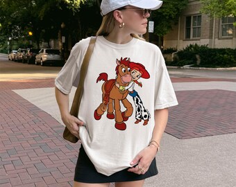 Toy Story Jessie Bullseye Shirt, Disney Toy Story 5 Tee, Pixar Western Girl Sweatshirt, Jessie and Bullseye Trip Tees