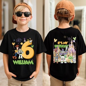 Personalized Toy Story Birthday Shirt, Woody Buzz Boy Birthday Tee, Pixar Birthday Party Tees, Lightyear Toddler Kids Sweatshirt