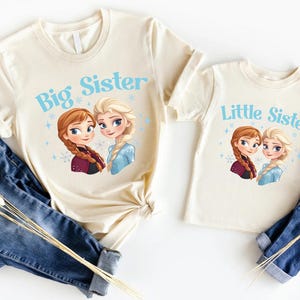 Frozen Sisters Shirt, Disney Big and Little Sister Matching Tee, Elsa and Anna Family Sweatshirt, Frozen Siblings Gİft