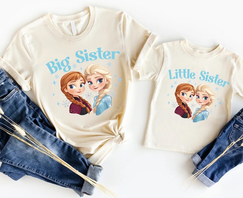 Frozen Sisters Shirt, Disney Big and Little Sister Matching Tee, Elsa and Anna Family Sweatshirt, Frozen Siblings Gİft