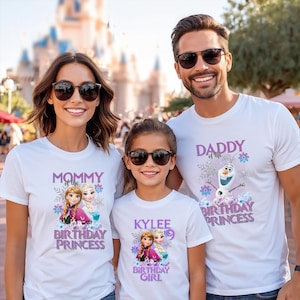 Disney Frozen Birthday Shirt, Elsa Birthday Girl T-Shirt, Princess Anna Birthday Sweatshirt, Olaf Birthday Dad, Disneyland Birthday Trip Tee