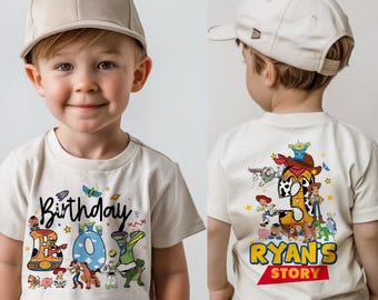 Camiseta personalizada de aniversário Toy Story, camiseta de aniversário com tema Toy Story, moletom de aniversário Disney para menino, camisetas de aniversário Pixar para menina, camisetas para festa Toy Story