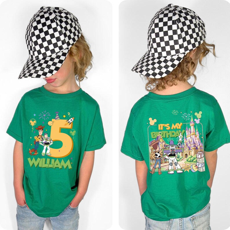Personalized Toy Story Birthday Shirt, Woody Buzz Boy Birthday Tee, Pixar Birthday Party Tees, Lightyear Toddler Kids Sweatshirt