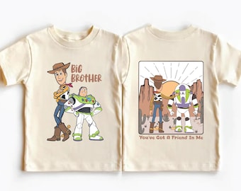 Camiseta de los hermanos de Toy Story, camiseta a juego de Disney para hermano mayor y menor, sudadera familiar de Woody y Buzz Lightyear, regalo para hermanos de Toy Story