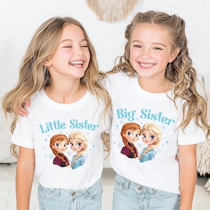 Frozen Sisters Shirt, Disney Big and Little Sister Matching Tee, Elsa and Anna Family Sweatshirt, Frozen Siblings Gİft