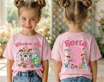 Toy Story Geburtstag Mädchen Shirt, Disney Geburtstag T-Shirt, Pixar Geburtstagsgeschenk, Disneyland Kleinkind Kinder