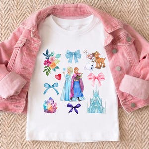 Princess Elsa And Anna Shirt, Disney Frozen Olaf Tee, Magical Castle Kids Trip Sweatshirt, Disneyland Coquette Girls Tees
