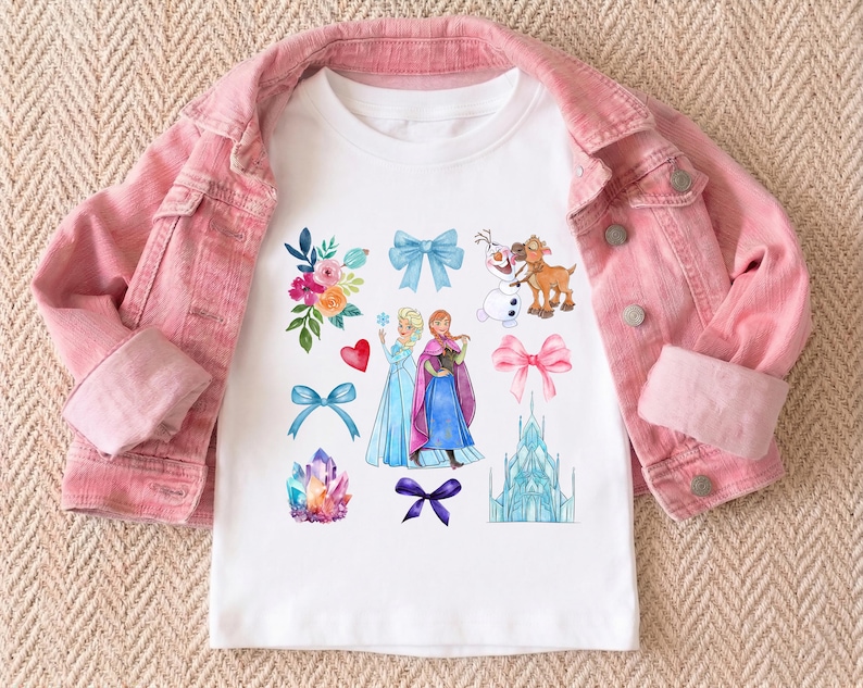 Princess Elsa And Anna Shirt, Disney Frozen Olaf Tee, Magical Castle Kids Trip Sweatshirt, Disneyland Coquette Girls Tees