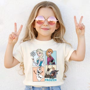 Frozen Elsa Anna Kids Shirt, Disney Trip Tee, Princess Girls Gift, Disneyland Vacation Sweatshirt, Frozen Olaf Toddler T-shirt image 2