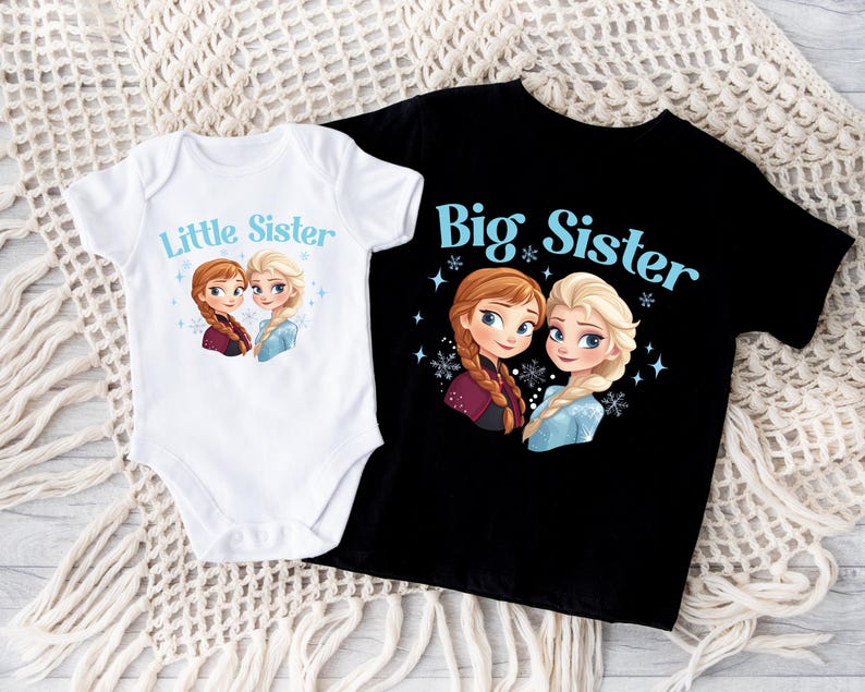 Frozen Sisters Shirt, Disney Big and Little Sister Matching Tee, Elsa and Anna Family Sweatshirt, Frozen Siblings Gİft