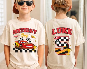 Disney Cars Birthday Shirt, Lightning McQueen Birthday Boy Tee, Pixar Party Sweatshirt, Racing Car Birthday Trip, Cars Toddler Kids T-shirt