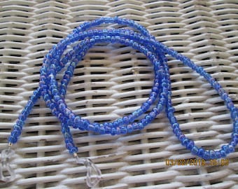 Eyeglass Chain,  Blue Beaded Eyeglass Chain , Blue Eyeglass Chain, Eyeglass Necklace, Eyeglass Chain Beaded, 1030