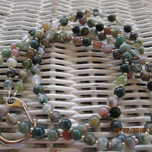 Lanyard, Fancy Jasper 6mm stone with lanyard, Mens Fancy Jasper 6mm stone lanyard, Womens fancy jasper 6mm 704