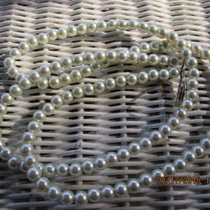 Lanyard, Pearl 8mm Handmade Beaded Lanyard, Pearl 8mm Handmade Beaded ID Badge, Handmade Beaded Lanyard, 751 image 3