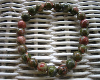Bracelet,  Unikite 8mm Beaded Bracelet,Buy ONE Get ONE FREE,  Unikite Green Beaded bracelet, Handmade Bracelet, Elastic Beaded Bracelet, 140