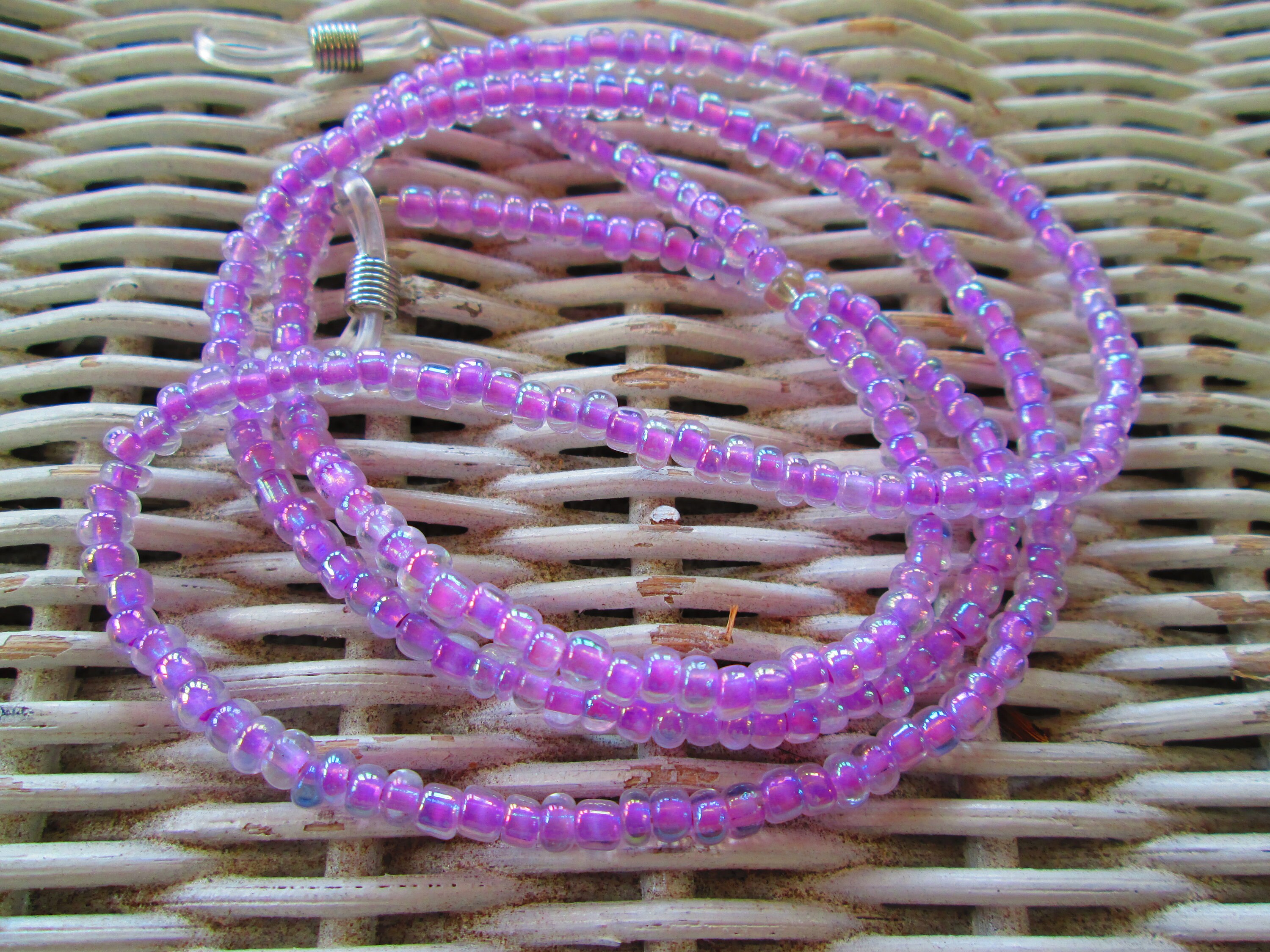 Eyeglass Chain Purple Eyeglass Chain Beaded Eyeglass Chain Etsy Singapore