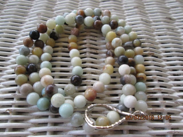 Lanyard, Amazonite  8mm beaded lanyard, womens lanyard, mens lanyard, 814
