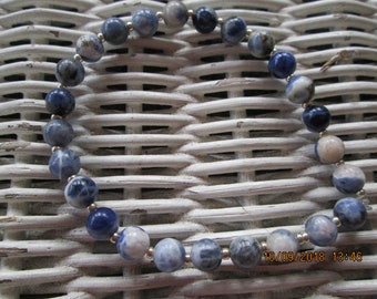 Bracelet, Sodalite 6mm Bead Bracelet, Sodalite  bracelet, Womens sodalite  bracelet, Mens sodalite  bracelet, 227