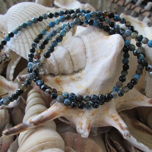 Blue Agate & Jasper Beaded Eyeglass Chain, 1074