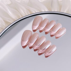 Eraser Powder French Donut / Gorgeous Nails / Strong gel Nails / 3 Minutes to do at Home / Coated Glitter Nails