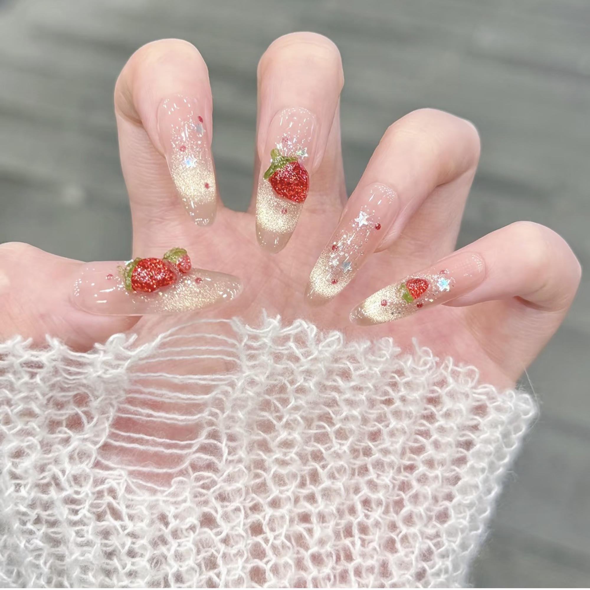 Bling Art Salon Falsche Nägel – 360 Stück Squoval-Form, Natürlich Weiß Mit Kleber, Für Nageldesign Zu Hause