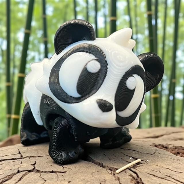 Articulated 3D Printed Panda Bear Set: Posable Desk Decor - Etsy