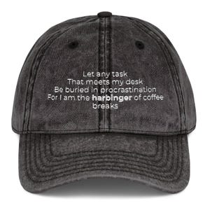 Chapeau brodé pour les amateurs de café, cadeau pour patron au travail, chapeau de collègue paresseux, chapeau pour amateur de café, cadeau pour l'employé du mois