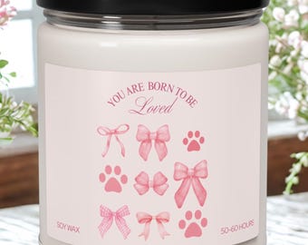 Born to be Loved Candle, Pet Parent Gift, 50-60 Hour Burn
