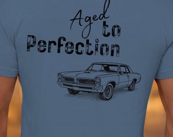 Aged to Perfection GTO Car T-Shirt - Vintage Style Comfort Colors Tee
