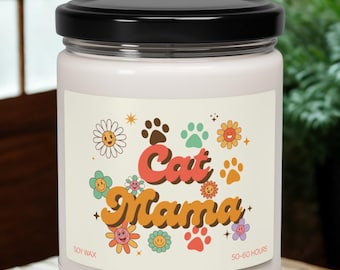 Cat Mama Soy Candle: Scented Gift for Cat Lovers