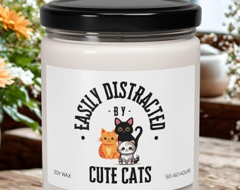 Cats Soy Candle: Scented Gift for Cat Lovers