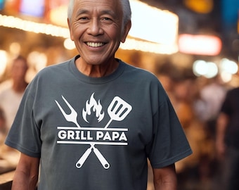 Grill Papa T-Shirt: Father's Day BBQ Comfort Colors Tee